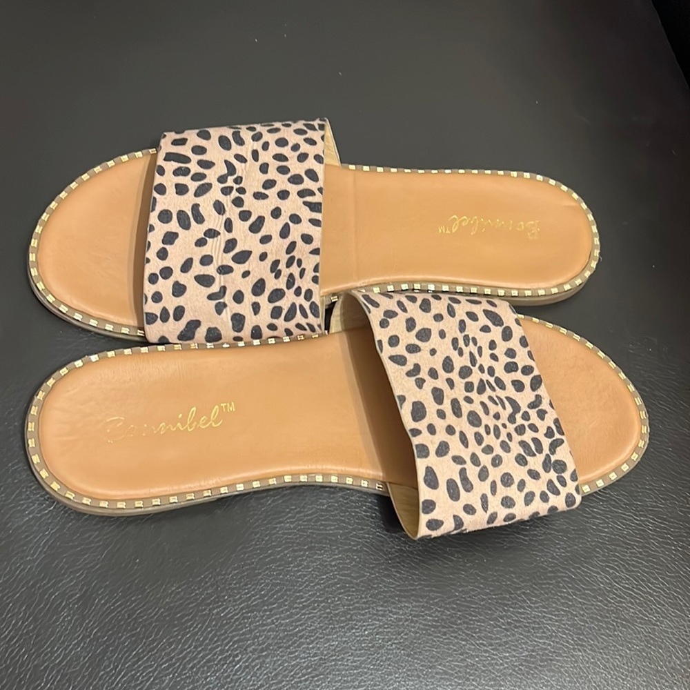 Cheetah Print Slide Sandals - Picture 2 of 3